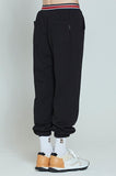 ロマンティッククラウン(ROMANTIC CROWN) STRIPE BANDING JOGGER PANTS_BLACK