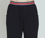 ロマンティッククラウン(ROMANTIC CROWN) STRIPE BANDING JOGGER PANTS_BLACK