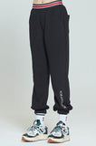 ロマンティッククラウン(ROMANTIC CROWN) STRIPE BANDING JOGGER PANTS_BLACK