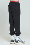 ロマンティッククラウン(ROMANTIC CROWN) STRIPE BANDING JOGGER PANTS_BLACK