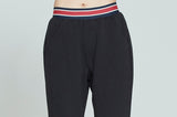 ロマンティッククラウン(ROMANTIC CROWN) STRIPE BANDING JOGGER PANTS_BLACK
