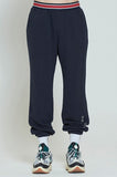 ロマンティッククラウン(ROMANTIC CROWN) STRIPE BANDING JOGGER PANTS_NAVY