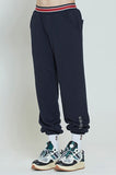 ロマンティッククラウン(ROMANTIC CROWN) STRIPE BANDING JOGGER PANTS_NAVY