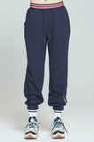 ロマンティッククラウン(ROMANTIC CROWN) STRIPE BANDING JOGGER PANTS_NAVY