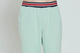 ロマンティッククラウン(ROMANTIC CROWN) STRIPE BANDING JOGGER PANTS_LIGHT GREEN