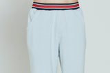ロマンティッククラウン(ROMANTIC CROWN) STRIPE BANDING JOGGER PANTS_SKY BLUE