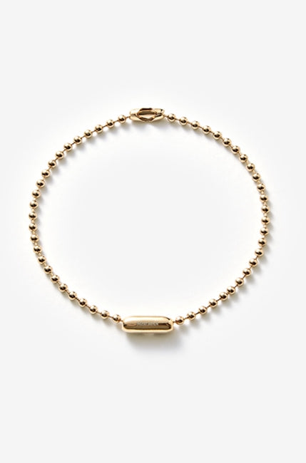 MONDAY EDITION(マンデイエディション) golden simple ball chain bracelet