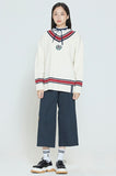 ロマンティッククラウン(ROMANTIC CROWN) SUNDAY SYNDROME CLASSIC V NECK KNITWEAR_OATMEAL