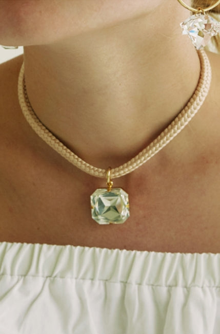 MONDAY EDITION(マンデイエディション) Bold Crystal Rope Necklace