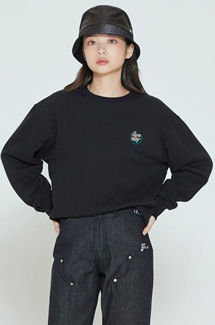 ロマンティッククラウン(ROMANTIC CROWN) SUNDAY SYNDROME LOGO SWEATSHIRT_BLACK