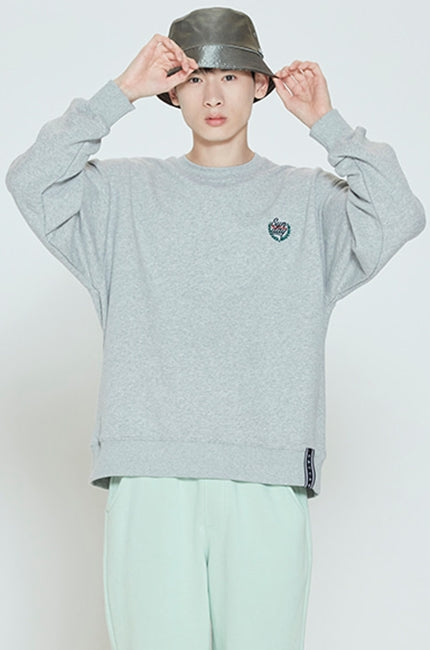 ロマンティッククラウン(ROMANTIC CROWN) SUNDAY SYNDROME LOGO SWEATSHIRT_GREY