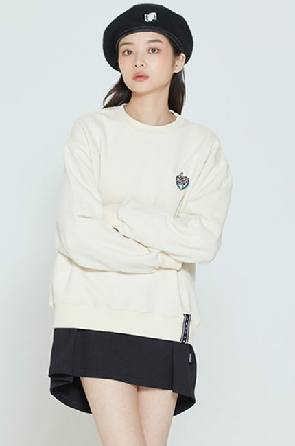 ロマンティッククラウン(ROMANTIC CROWN) SUNDAY SYNDROME LOGO SWEATSHIRT_OATMEAL
