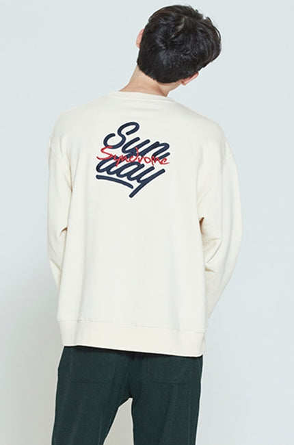 ロマンティッククラウン(ROMANTIC CROWN) SUNDAY SYNDROME LOGO SWEATSHIRT_OATMEAL