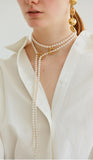 MONDAY EDITION(マンデイエディション) Linked Pearl Long Necklace