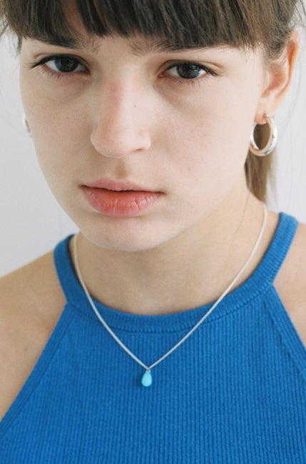 MONDAY EDITION(マンデイエディション) bohemian glass necklace_sky blue