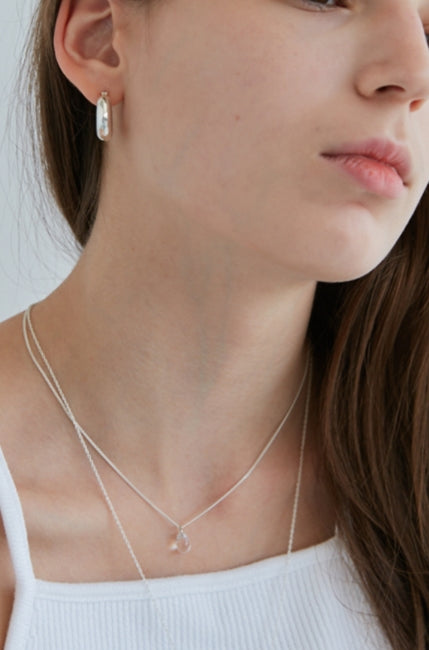 MONDAY EDITION(マンデイエディション)  bohemian glass necklace_clear