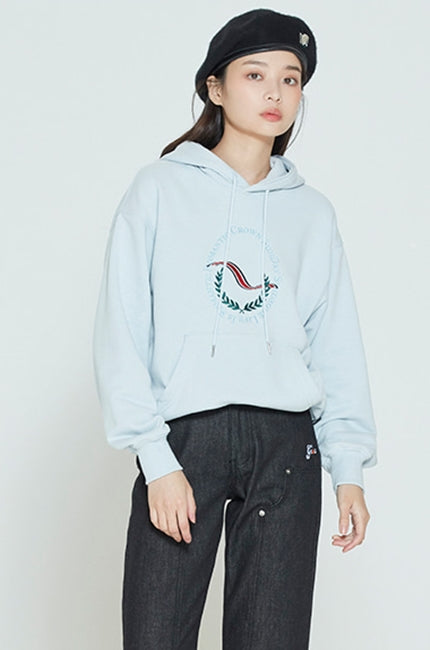 ロマンティッククラウン(ROMANTIC CROWN) CEREMONY LAUREL HOODIE_SKY BLUE