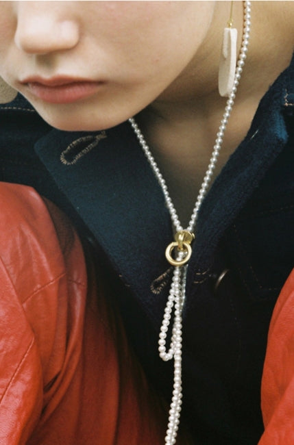 MONDAY EDITION(マンデイエディション)  Pearl Knot Zipper Necklace