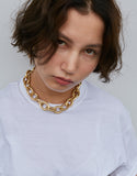 MONDAY EDITION(マンデイエディション) bold oval chain necklace