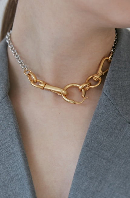 MONDAY EDITION(マンデイエディション) Linked Chunky Hoop Necklace