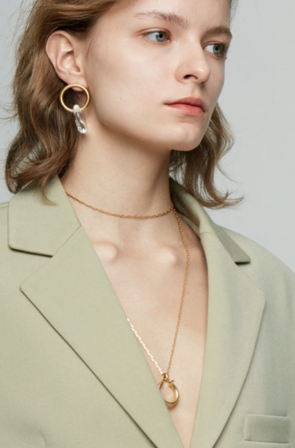 MONDAY EDITION(マンデイエディション) Layered Chunky Hoop Necklace