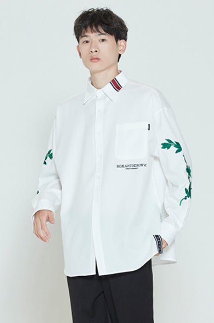 ロマンティッククラウン(ROMANTIC CROWN) MODERN LAUREL SHIRT_WHITE