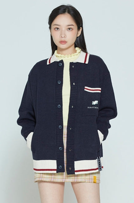 ロマンティッククラウン(ROMANTIC CROWN) RMTCRW KNITTED CARDIGAN_NAVY