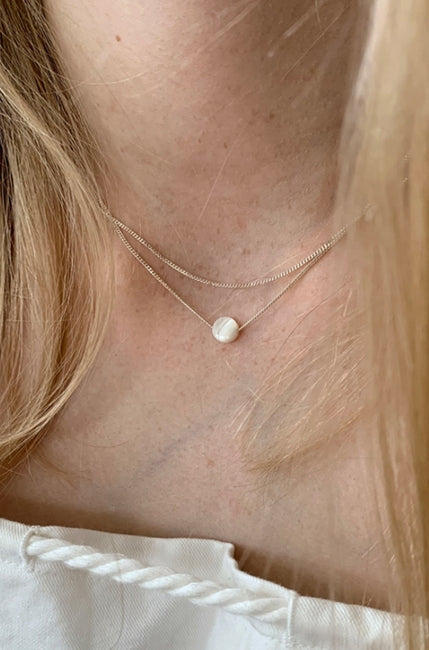 MONDAY EDITION(マンデイエディション) Double Chain Seashell Point Choker