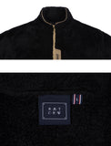 ロマンティッククラウン(ROMANTIC CROWN) BACK LINE PATCH FLEECE JACKET_BLACK