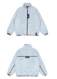 ロマンティッククラウン(ROMANTIC CROWN) BACK LINE PATCH FLEECE JACKET_SKY BLUE