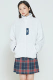 ロマンティッククラウン(ROMANTIC CROWN) BACK LINE PATCH FLEECE JACKET_OATMEAL