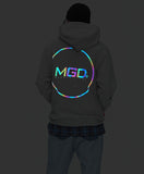 mahagrid (マハグリッド)  RAINBOW REFLECTIVE CIRCLE HOODIE [GREY]