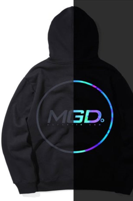 mahagrid (マハグリッド)  RAINBOW REFLECTIVE CIRCLE HOODIE [BLACK]