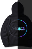 mahagrid (マハグリッド)  RAINBOW REFLECTIVE CIRCLE HOODIE [BLACK]