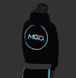 mahagrid (マハグリッド)  RAINBOW REFLECTIVE CIRCLE HOODIE [BLACK]