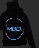 mahagrid (マハグリッド)  RAINBOW REFLECTIVE CIRCLE HOODIE [BLACK]