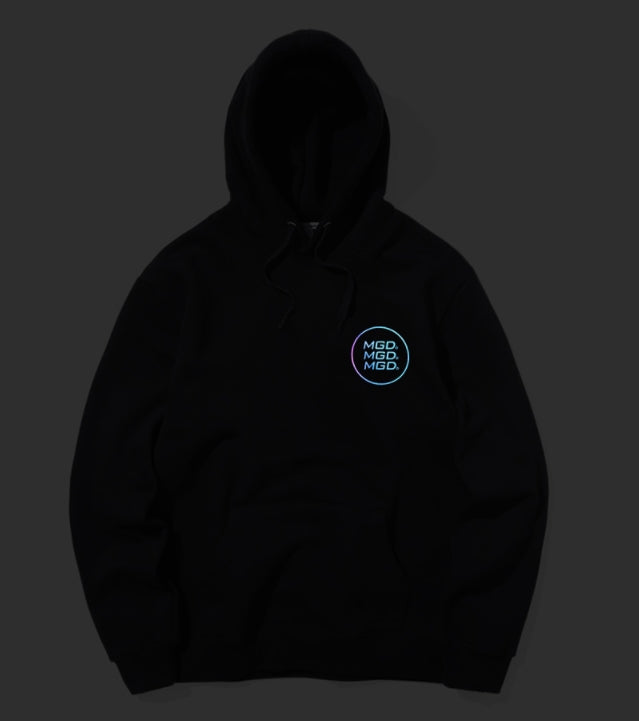 mahagrid (マハグリッド)  RAINBOW REFLECTIVE CIRCLE HOODIE [BLACK]