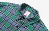 mahagrid (マハグリッド)    BACK LOGO CHECK SHIRT [GREEN]