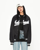 mahagrid (マハグリッド)  SCRIPT LOGO BASEBALL JACKET [BLACK]