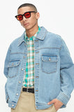 mahagrid (マハグリッド)  REVERSE DENIM JACKET [LIGHT BLUE]