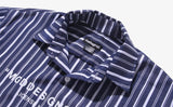 mahagrid (マハグリッド)  STRIPE SHIRT [NAVY]