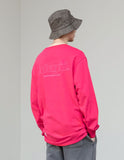 mahagrid (マハグリッド)  BACK THIRD LOGO LS TEE [PINK]