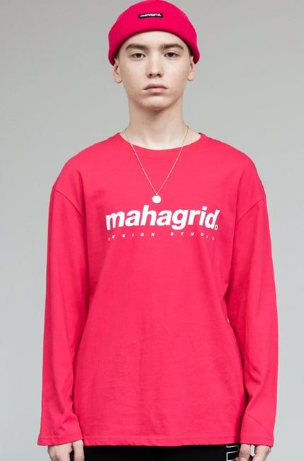 mahagrid (マハグリッド)  ORIGIN LOGO LS TEE [PINK]