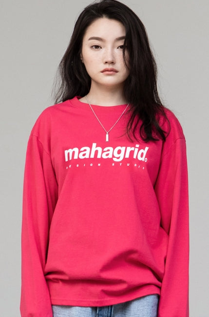 mahagrid (マハグリッド)  ORIGIN LOGO LS TEE [PINK]