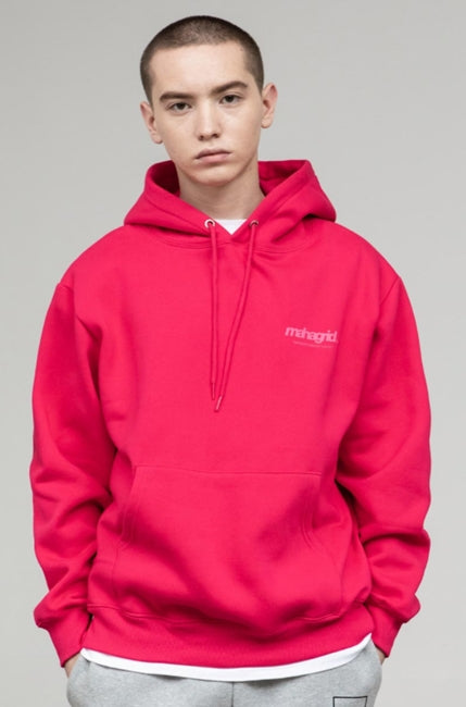 mahagrid (マハグリッド) BACK THIRD LOGO HOODIE [PINK]