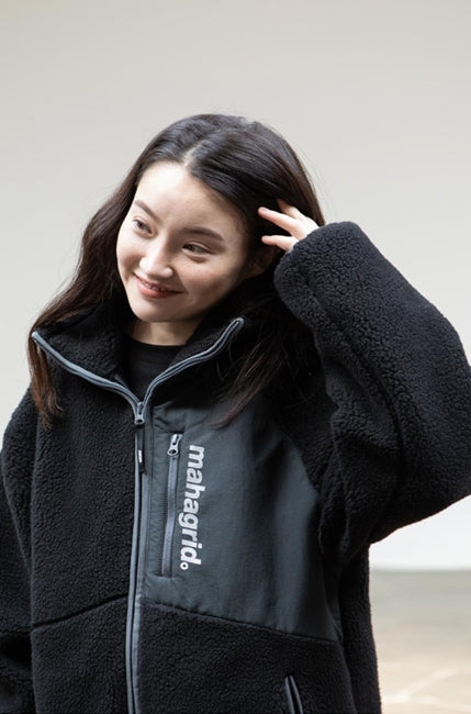 mahagrid (マハグリッド)  HEAVY FLEECE JACKET [BLACK]