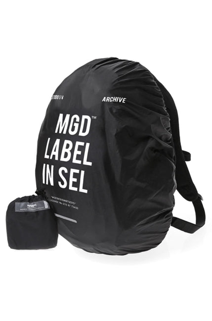 mahagrid (マハグリッド)  LABEL WATERPROOF BACKPACK COVER [BLACK]