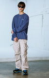 mahagrid (マハグリッド)    POINT LOGO LS TEE [NAVY]