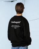 mahagrid (マハグリッド)   POINT LOGO LS TEE [BLACK]