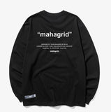 mahagrid (マハグリッド)   POINT LOGO LS TEE [BLACK]